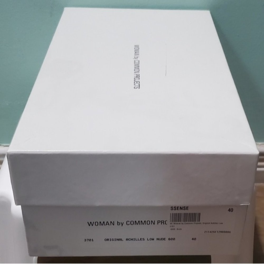 NIB WOMAN By COMMON PROJECTS Original Achilles Low Nude Pink Lthr Sneakers sz 40 - Picture 12 of 12